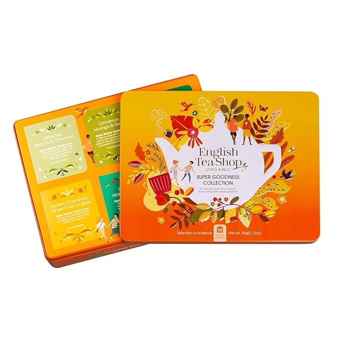English Tea Shop - Super Goodness Collection- Gift Tin - 36 Tea Bag Sachets 61.5g