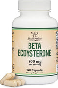 Beta Ecdysterone Supplement - 500mg Per Serving (120 Capsules 60 Servings) Powerful Plant Anabolic to Support Men's Health (Non-GMO and Gluten Free) by Double Wood