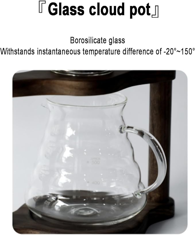 Coffee Cold Brew Drip Tower Ice Cold Brew Dripper with Adjustable Drip Speed Stainless Steel Valve 4~6 Servings Capacity and 3-4 Hour Cold Brew Drip 65% less Acidic for Coffee Shop