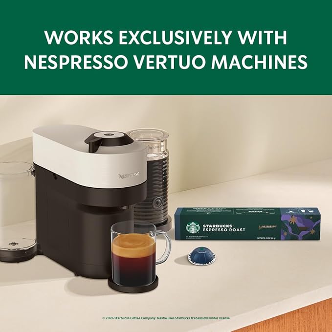 Starbucks by Nespresso Vertuo Espresso Variety Pack 40-count Espresso Pods Brews 1.35 oz.
