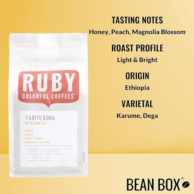 Ethiopia Yabitu Koba - Roasted by Ruby Coffee Roasters - Freshly Ground Coffee - 5 Pound Bag