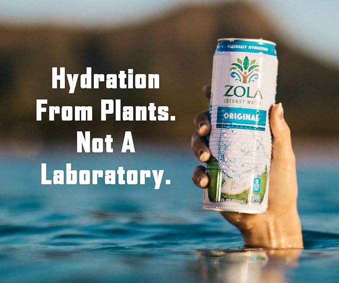 Zola 100% Pure Coconut Water 17.5 Fl Oz (Pack of 12)