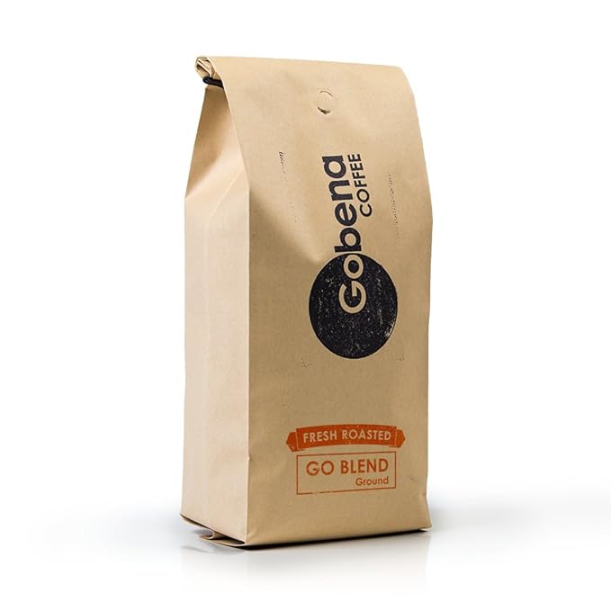Gobena Coffee 2lb Go-Blend Ground Fresh Roasted Dark Roast 100% Arabica Specialty Coffee 32 ounces 2 pounds Bulk