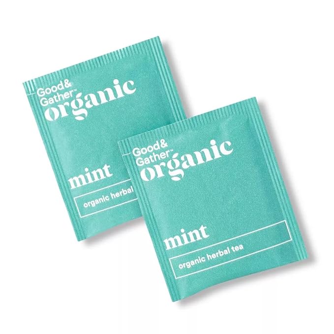 Good And Gather Organic Teas - 20ct - Refreshing herbal tea made with Organic Peppermint (Mint Bundle of 5)