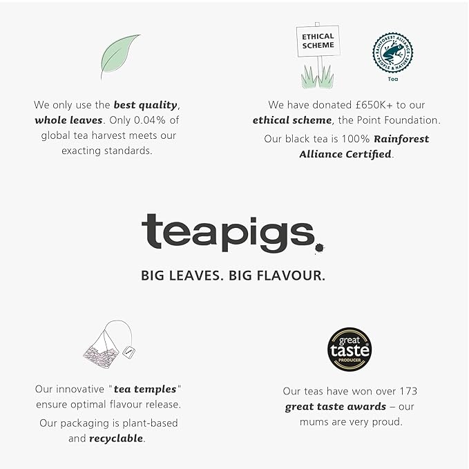 Teapigs Lemon &amp Ginger Tea 50 Templess