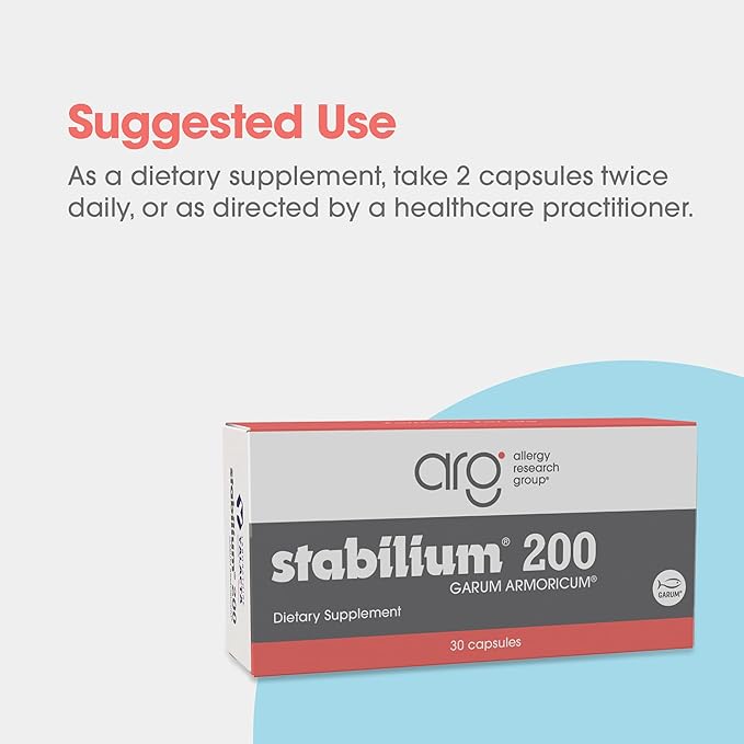Allergy Research Group Stabillium 200 - Natural Sleep Aid for Adults Without Melatonin Nighttime Calm Support Supplement to Relax Deep Restful Sleep Support - 30 Capsules (Pack of 1)