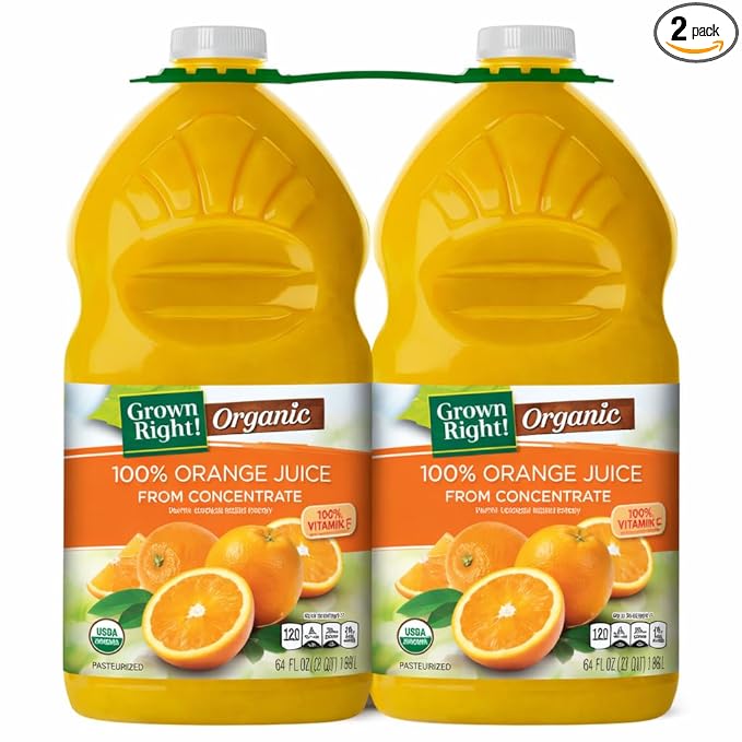 Grown! Right Organic Orange Juice 64 fl oz 2-count