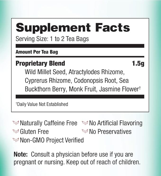 Bravo Tea Gastro Comfort Herbal Tea Caffeine Free 20 Tea Bags 6 Count
