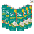 Thai Coco Organic Coconut Water 100% Pure &amp Unsweetened No Sugar Added USDA Organic Natural Electrolytes Hydration Drink 33.8 fl oz Tetra Carton (Pack of 6)