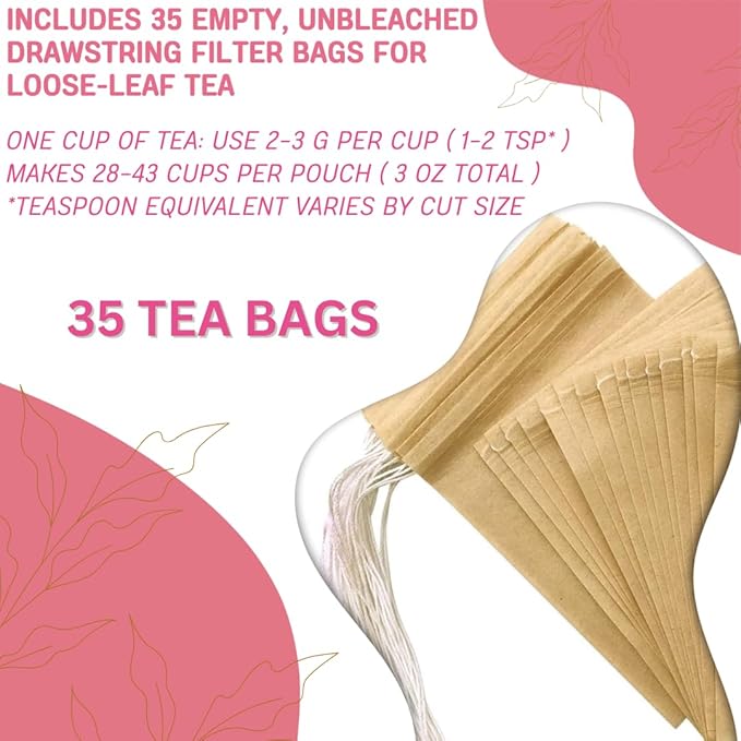 Dragon Fruit Pitaya Tea for Immune &amp Gut Health Support w/Dragon Fruit Pineapple and Much More! Loose Leaf 2oz with 30 Tea bags included!