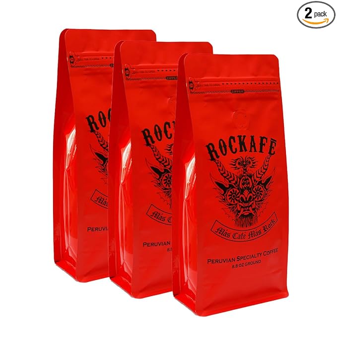 Rockafe Diablada Edition - 8.8 oz Bag of Peruvian Specialty Coffee - By Iky Store (Red Caturra and Bourbon) (2)