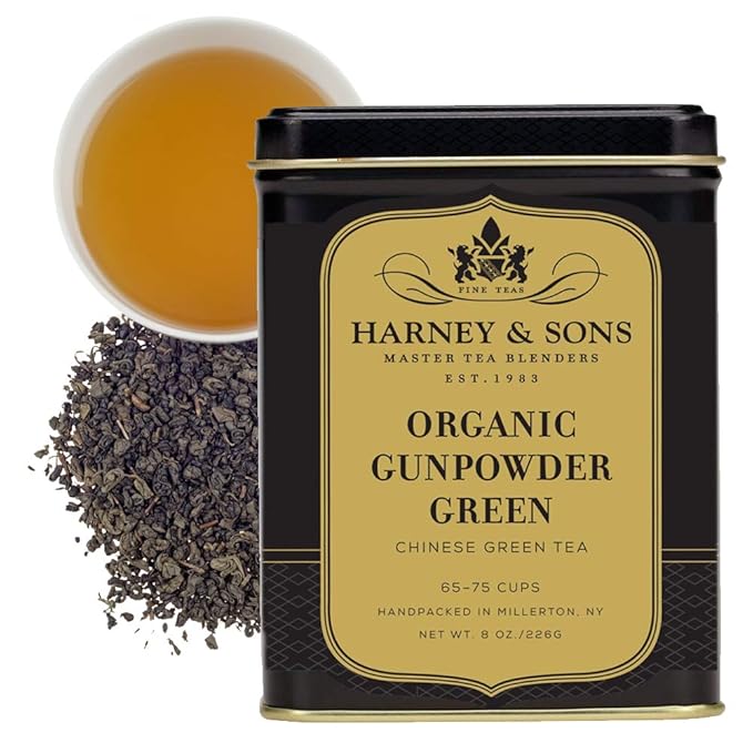 Harney &amp Sons Organic Gunpowder Green Loose leaf 8 ounce tin