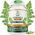 Moringa Capsules 800mg 120 Moringa Pure Capsules For Energy Immune Support Gut Health &amp Powerful Green Superfood Rich In Antioxidants Essential Vitamins &amp Amino Acids Non-GMO &amp Glute