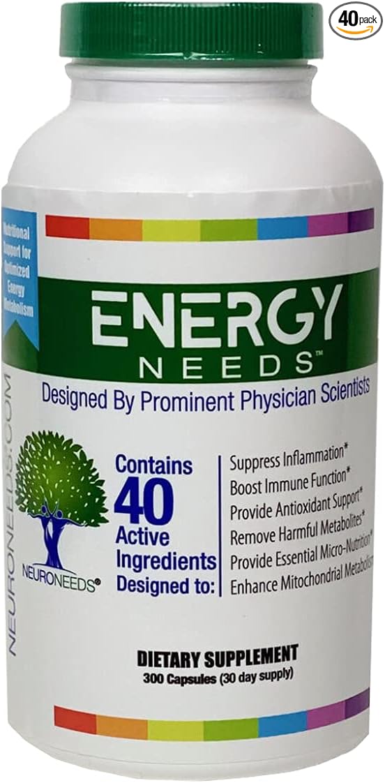 EnergyNeeds® 40 Active Ingredients Vitamin D Vitamin B12 zinc beta-Carotene