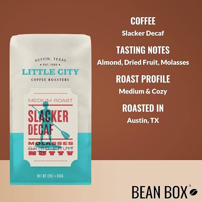 Slacker Decaf - Roasted by Little City Coffee Roasters - Whole Bean Coffee - 5 Pound Bag