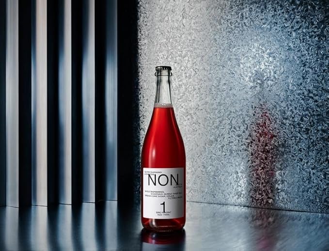 NON1 Salted Raspberry &amp Chamomile 0.0% Sparkling Non-Alcoholic Wine Alternative – Vegan Gluten-Free Zero Proof Rosé-Style