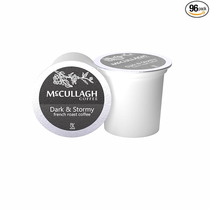 McCullagh Coffee Dark &amp Stormy French Roast Single Serve Coffee 96 Count Deep Roast