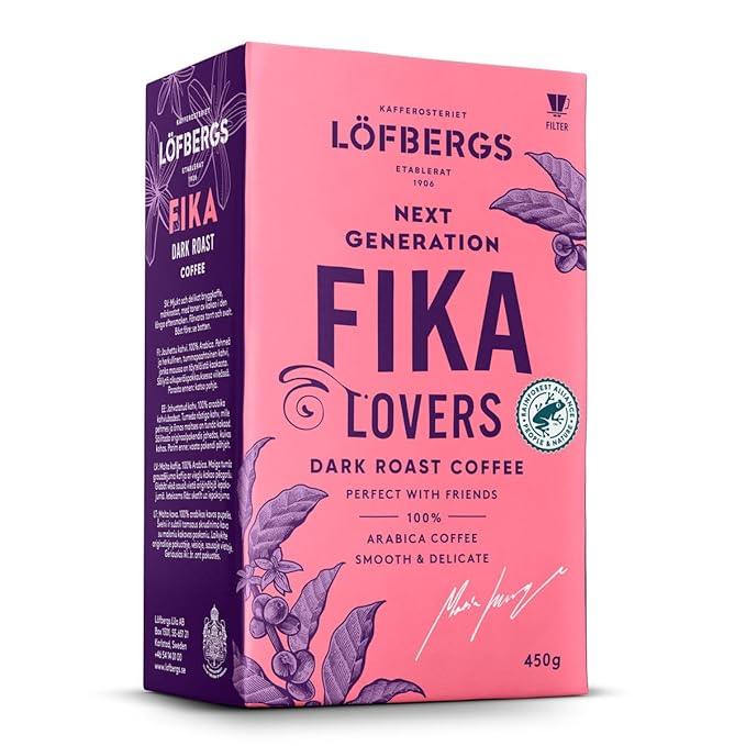 Lofbergs Fika Dark Roast Ground Coffee 15.87oz (1)