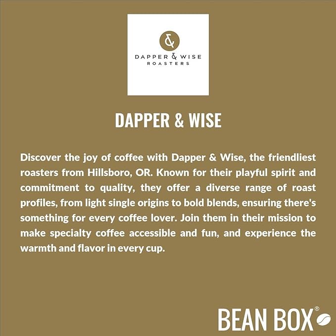 Colombia Darabiel Osorio - Roasted by Dapper &amp Wise - Whole Bean Coffee - 12 Ounce Bag