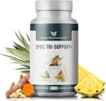 Spike Tri-Support+ with Nattokinase Bromelain and Turmeric - Includes Dandelion Extract Black Seed Extract Green Tea Leaf Selenium for A Full Spectrum Spike Support Supplement