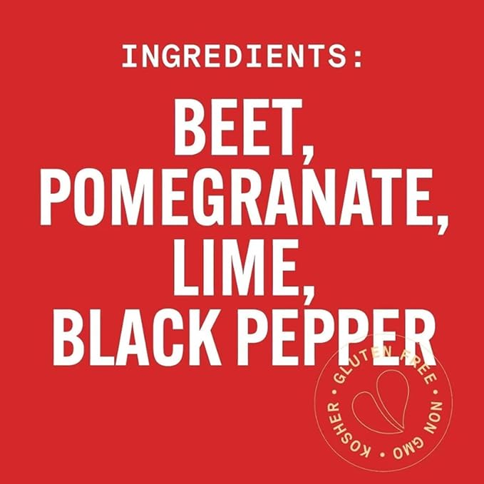 Pure Green Cold Pressed Shots - Heartbeet Shot - Fresh Functional Blend with Beet Pomegranate Lime Black Pepper - Natural Gluten Free Non-GMO No Artificial Colors or Flavors - Made from Real Fru