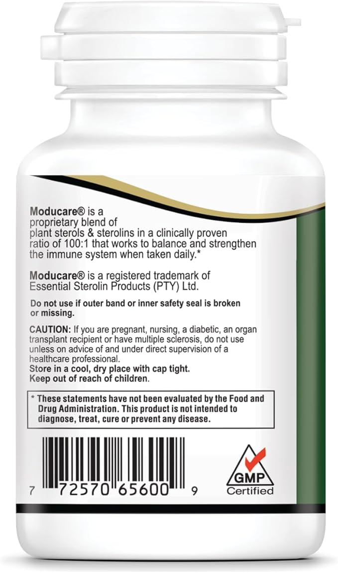 Moducare Daily Immune Support Plant Sterol Dietary Supplement 90 Vegetarian Capsules (Packaging May Vary)