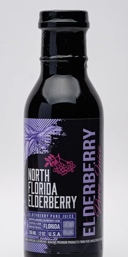 Pure Fresh Pressed Elderberry Juice American Grown No Water Added Natural Health Support
