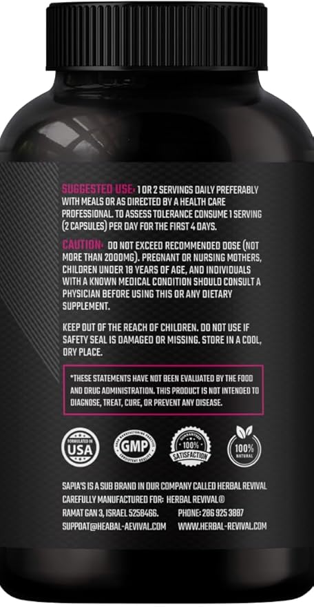 Female Libido Booster for Women - Increase Passion Desire &amp Excitement - Relieve Stress Reduce Dryness &amp Heighten Sensitivity Her's Hornygoatweed Energy Supplement for Women in the Mood Enh