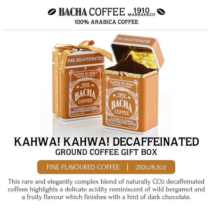 Bacha Coffee | Kahwa! Kahwa! Fine Flavoured Ground Beans Medium Dark Roast 100% Arabica Specialty Coffee 250g Signature Nomad Collection Gift Box