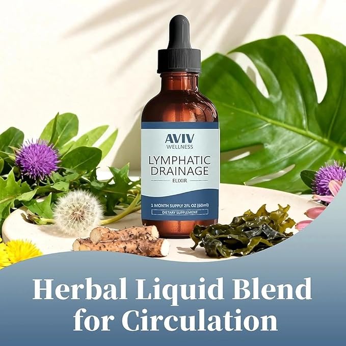 Alora's Hope Organic Lymphatic Drainage Drops - Herbal Liquid Blend for Circulation Fluid Balance Fast-Absorbing Botanical Formula 2 fl oz(1pc)