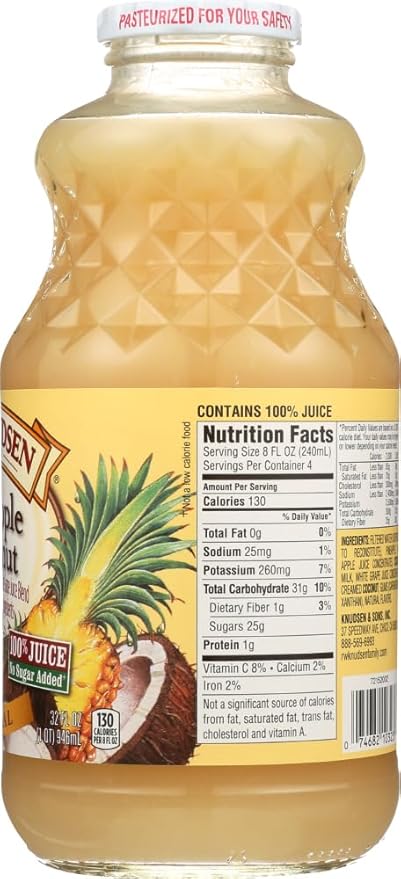 Knudsen Juice Pineapple Coconut 32 fl.oz (Pack of 6)