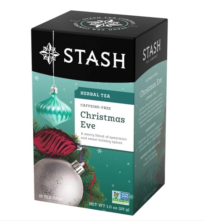 Stash Tea Christmas Eve Herbal Tea - Caffeine Free Non-GMO Project Verified Premium Tea with No Artificial Ingredients 18 Count (Pack of 6) - 108 Bags Total