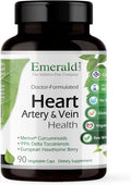 Emerald Labs Heart Artery &amp Vein Health - Heart Health Support with Hawthorn Berry Meriva Turmeric Vitamin K2 as Vital Delta MK-7 &amp More - Gluten-Free - 90 Vegetable Capsules (30-Day Supply