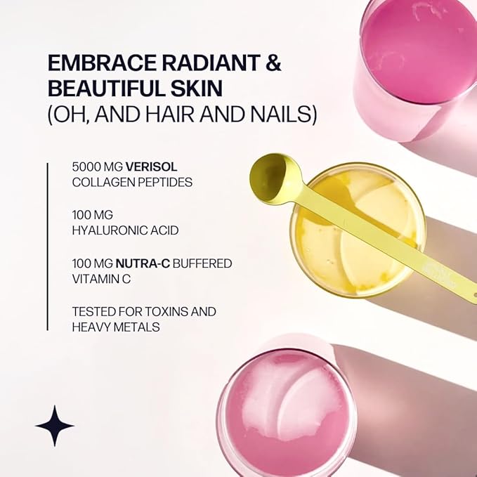 Sparkle Wellness VERISOL Bioactive Hydrolyzed Collagen Peptides | Collagen Powder with Vitamin C &amp Hyaluronic Acid for Hair Skin and Nail Health | Skin Boost Plus (Acai Lemonade) [30-Serves]