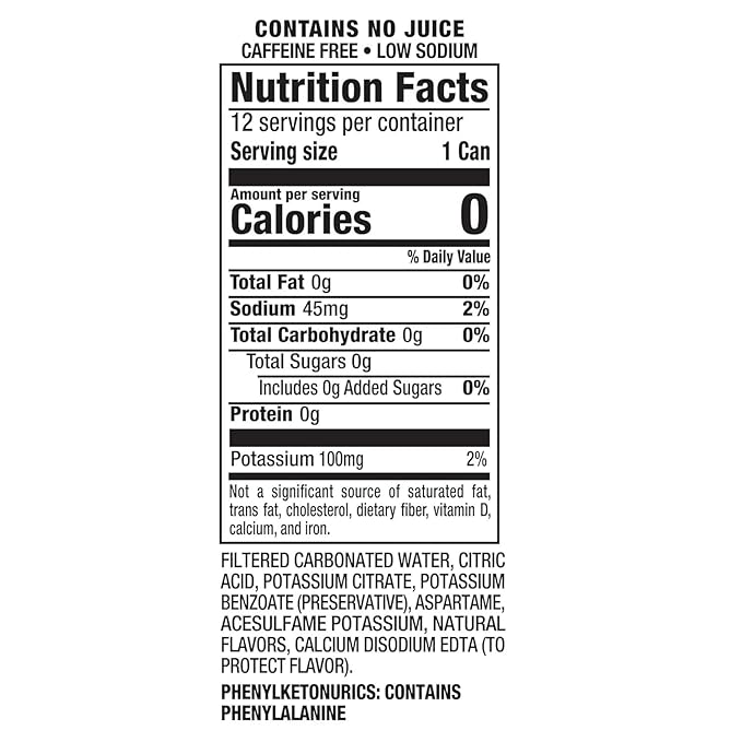 lemon lime Zero Sugar SevenSoda 12 Oz. Pack of 24