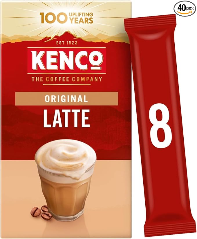 Kenco Latte Instant Coffee Sachets 8x16.3g (Pack of 5 Total 40 Sachets 652g)