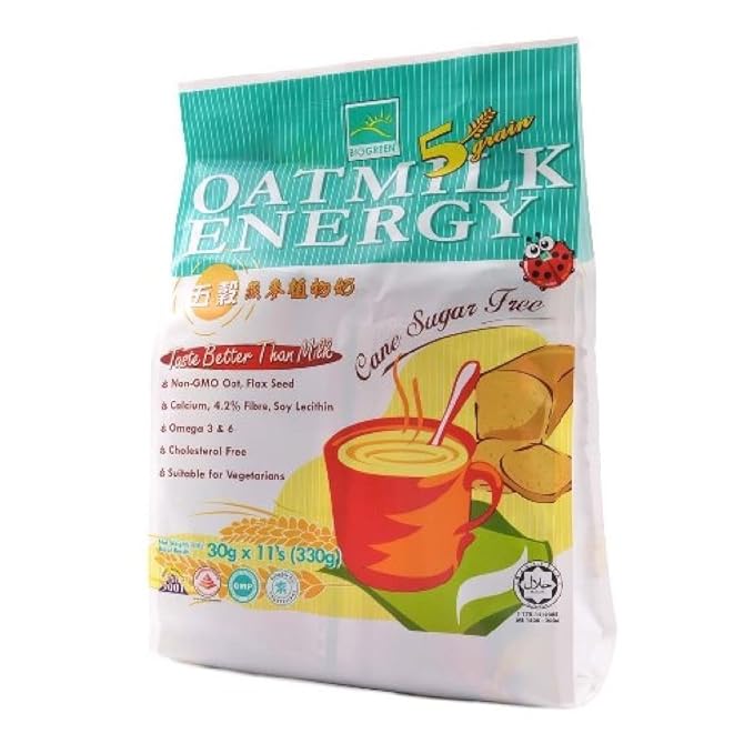 Biogreen Five Grain Oatmilk Energy 330g (3 Pack)