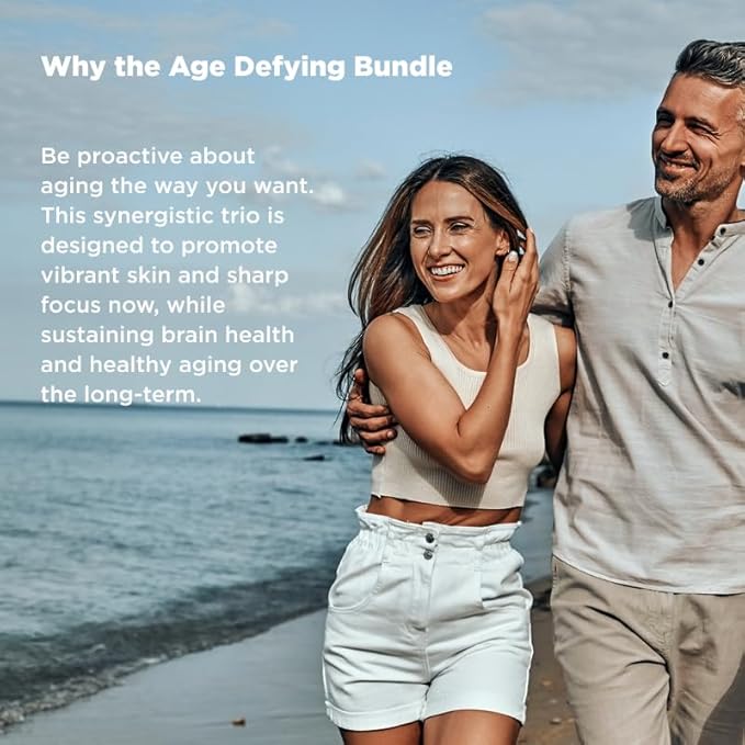 Vital Vitamins Age Defying Bundle: Multi-Collagen Plus Brain Booster Plus NAD+