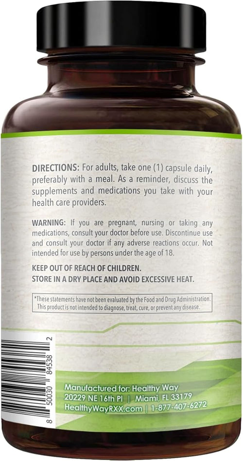 500mg SAM-e Supplement - High Strength 500mg S-Adenosyl-L-Methionine Capsules for Brain Liver and Mood Support - Non-GMO High Absorption Same Supplement (180 Capsules)