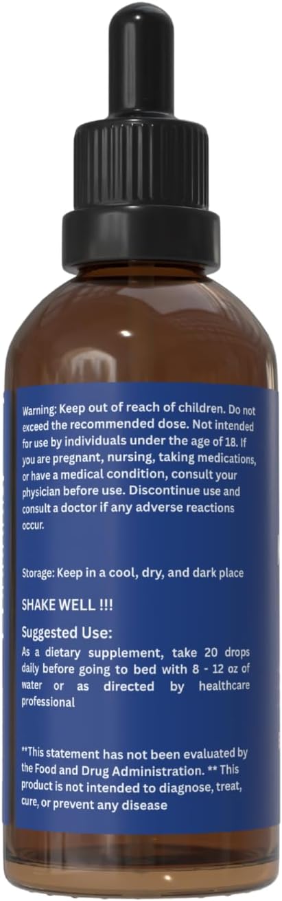 Melatonin Drops 20mg with L-Theanine Vitamin B6 B12 &amp D3 – Berry Flavor Sleep Support Fast-Acting Liquid Melatonin 4 fl oz (120mL) Natural Nighttime Relaxation Formula