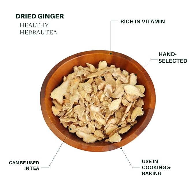 Royal Seafood USA Dried Ginger Slices 8oz No sugar herbal tea healthy tea Vegan Dry Ginger 九龍堂 干姜 干姜片 干姜茶 养生 健康