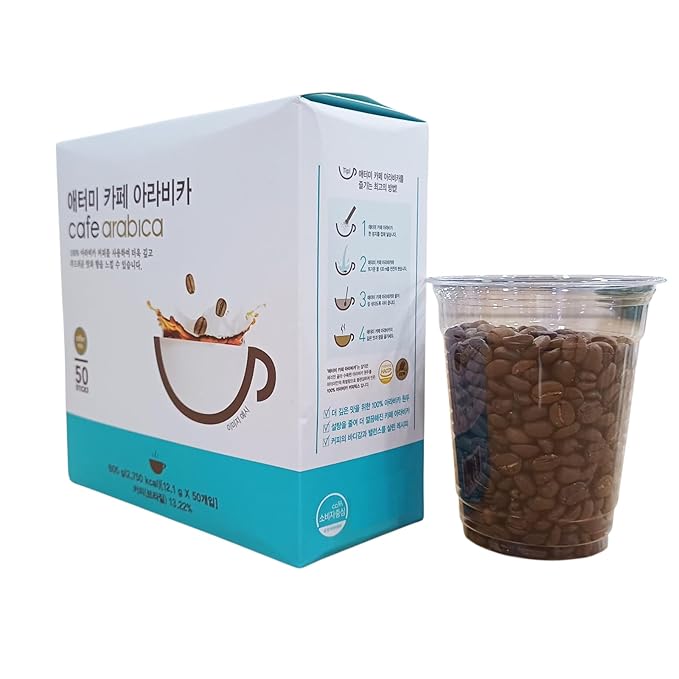 Café Arabica Instant Coffee – 50 Single-Serve Sticks | Smooth &amp Aromatic Flavor | Convenient Home Office &amp Travel Packets