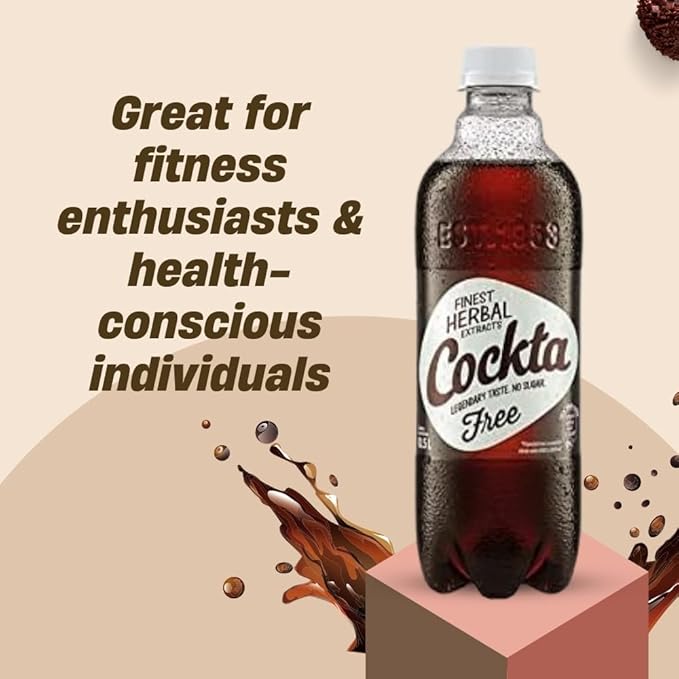 Bottles of Cocktail the original from Croatia non-alcoholic (Cockta Sugar FREE 05 l)