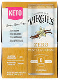 Virgil’s Vanilla Creme Soda Zero Sugar Keto Friendly 4 Pack 48 Fluid Ounces (Pack Of 6)