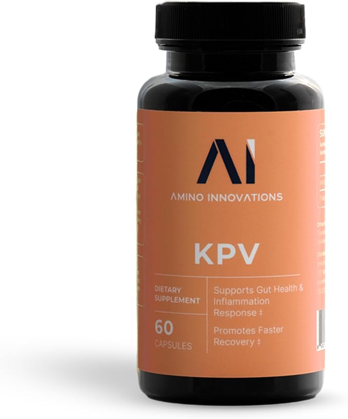 Amino Innovations KPV Peptide Supplement with Lysine–Proline–Valine for Immune Support Gut Health and Overall Wellness - Non-Stimulant Hormone-Free Formula for Daily Use - 60 capsules (30 servings)