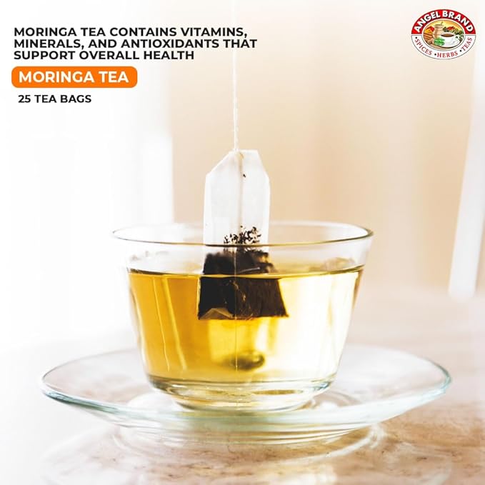 Angel Brand Moringa Tea Bags – 20 Tea Bags Pack of 3 – Moringa Leaf Tea for and Refreshing Boost