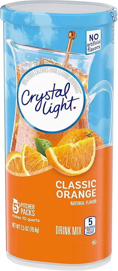 Crystal Light Pitcher Packets Classic Orange 2.5 OZ