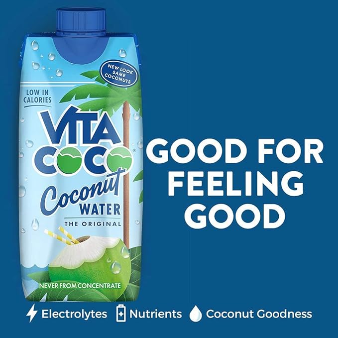 Vita Coco Coconut Water Original 33.8 Fl Oz (Pack of 6)