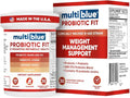 MultiBlue Probiotic Fit – Supports Natural GLP-1 &amp Appetite Control for Women &amp Men Bifidobacterium B-420 Digestive &amp Gut Health 10 Probiotic Strains 60 Billion CFU Prebiotic + Vitami