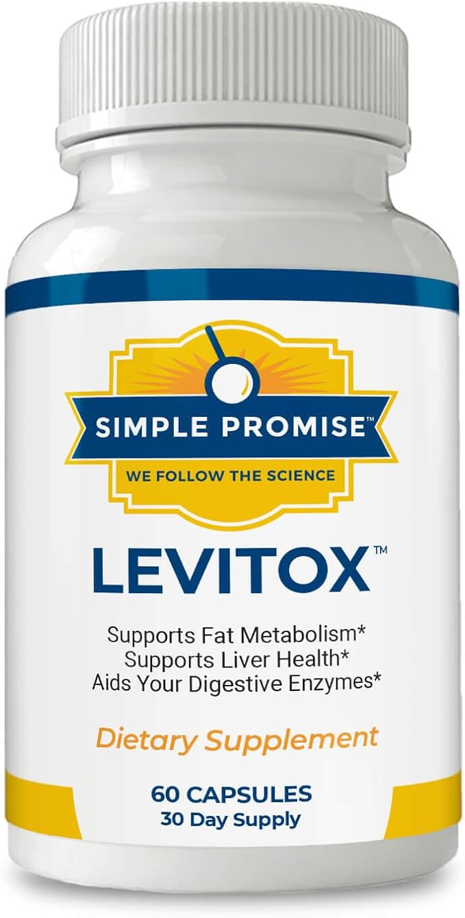 Simple Promise Levitox - Milk Thistle Liver Detox Supplement with Dandelion Root and Artichoke Extract - Supports Liver Health Metabolism and Digestion - 60 Capsules